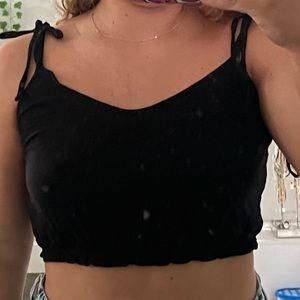 Black crop top